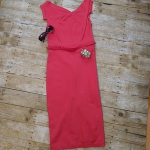Coral colored dress